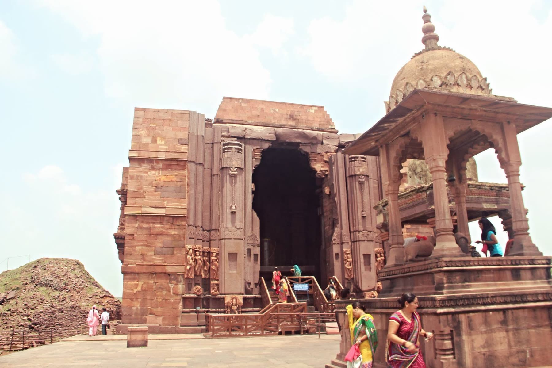 Carved sandstone temple at a heritage site near Raisen