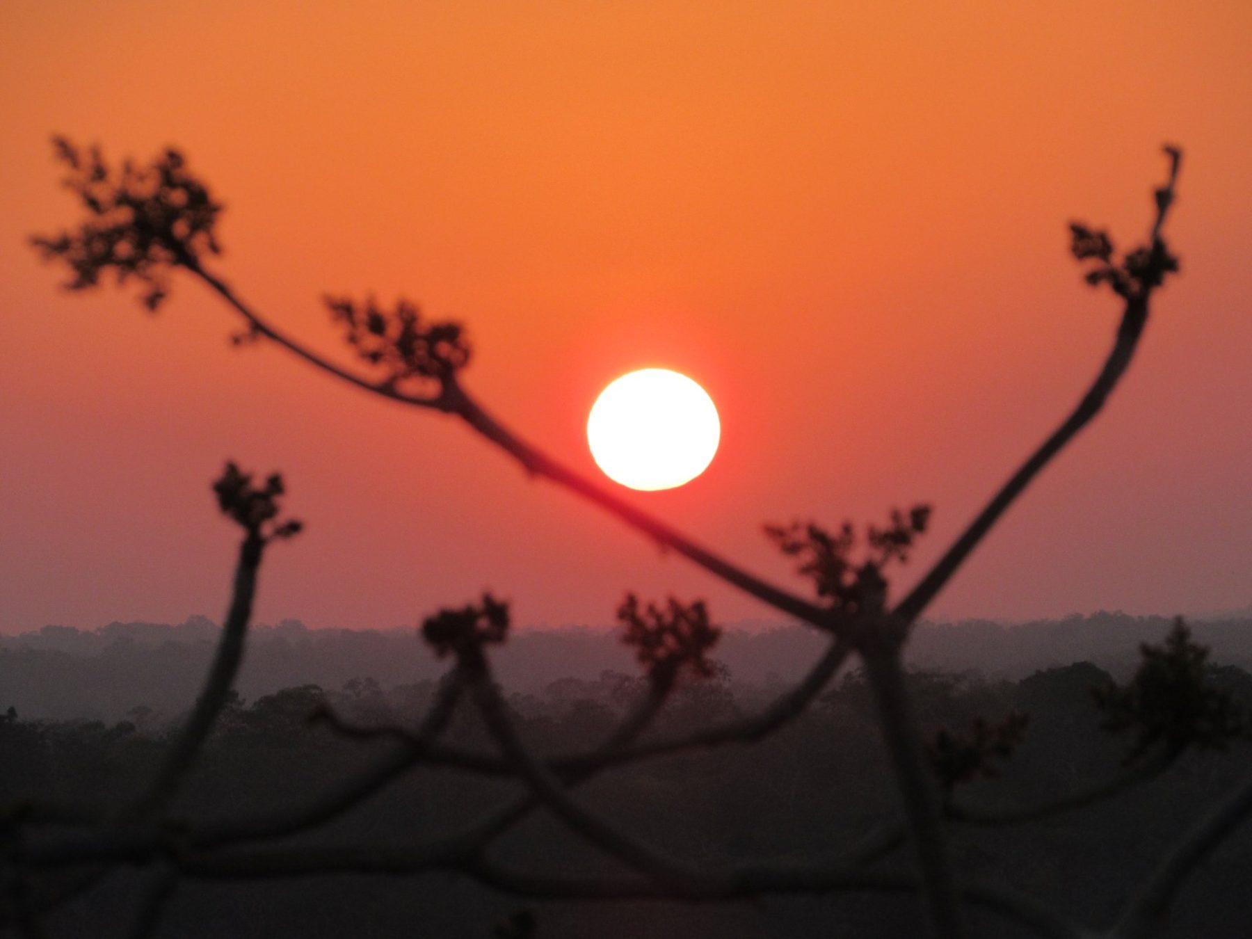 Sunset seen from the viewpoint near the retreat